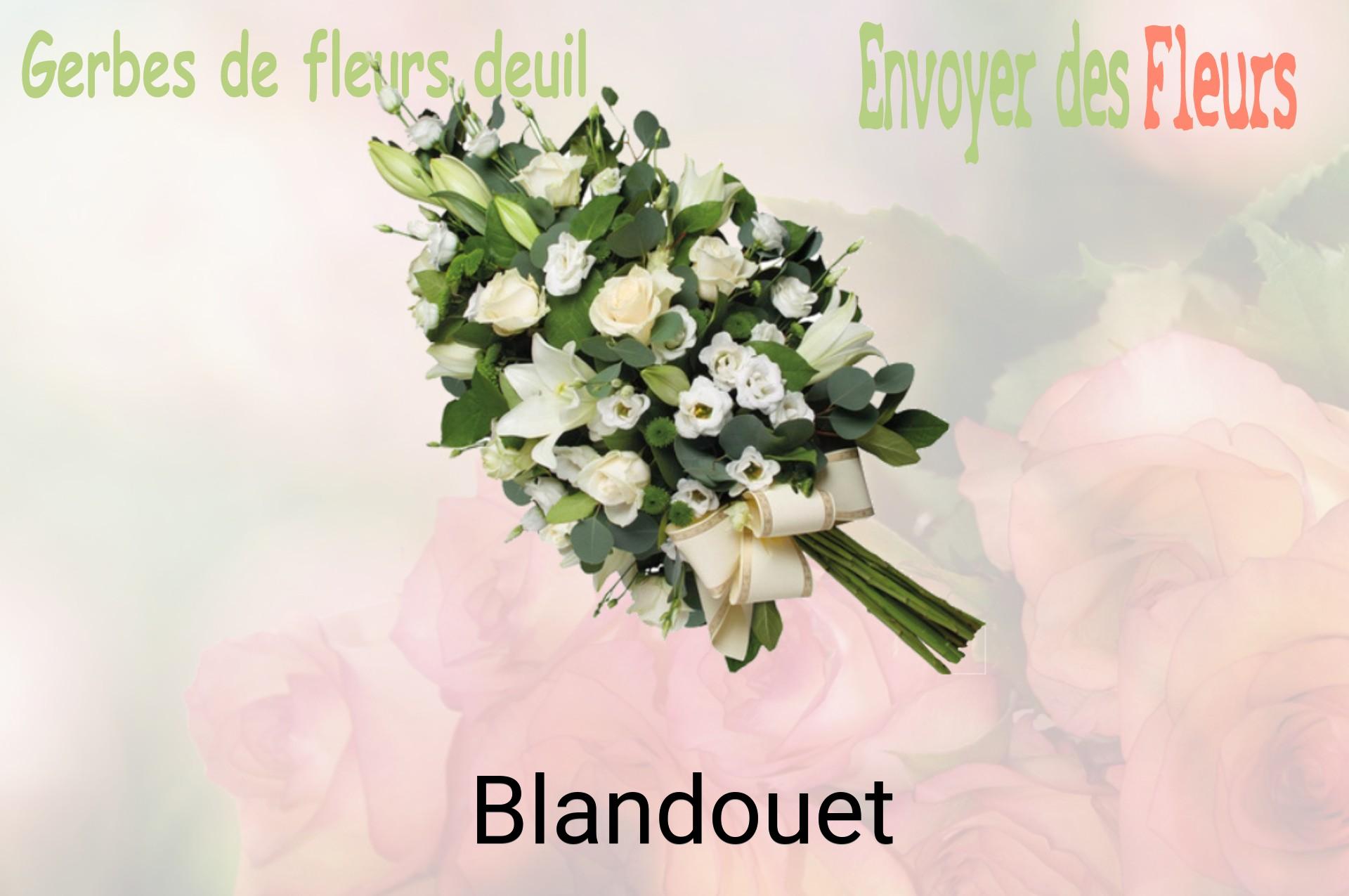 Gerbe de fleurs de deuil livrée à Blandouet
